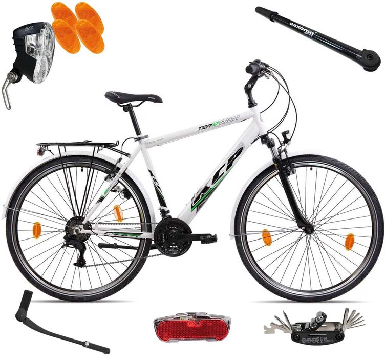 Rower Męski Trekkingowy 28" SHIMANO Światła Dynamo Bagażnik Błotniki