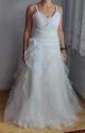 Suknia ślubna princessa z falbanami, wedding dress