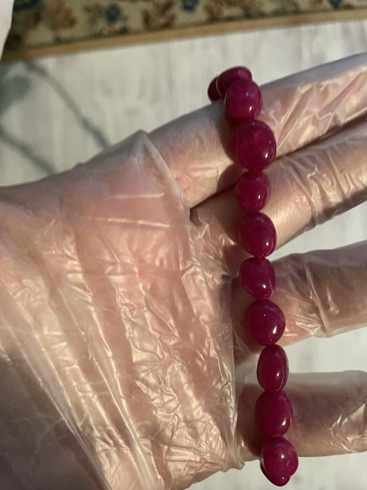 Намисто натуральний рубін