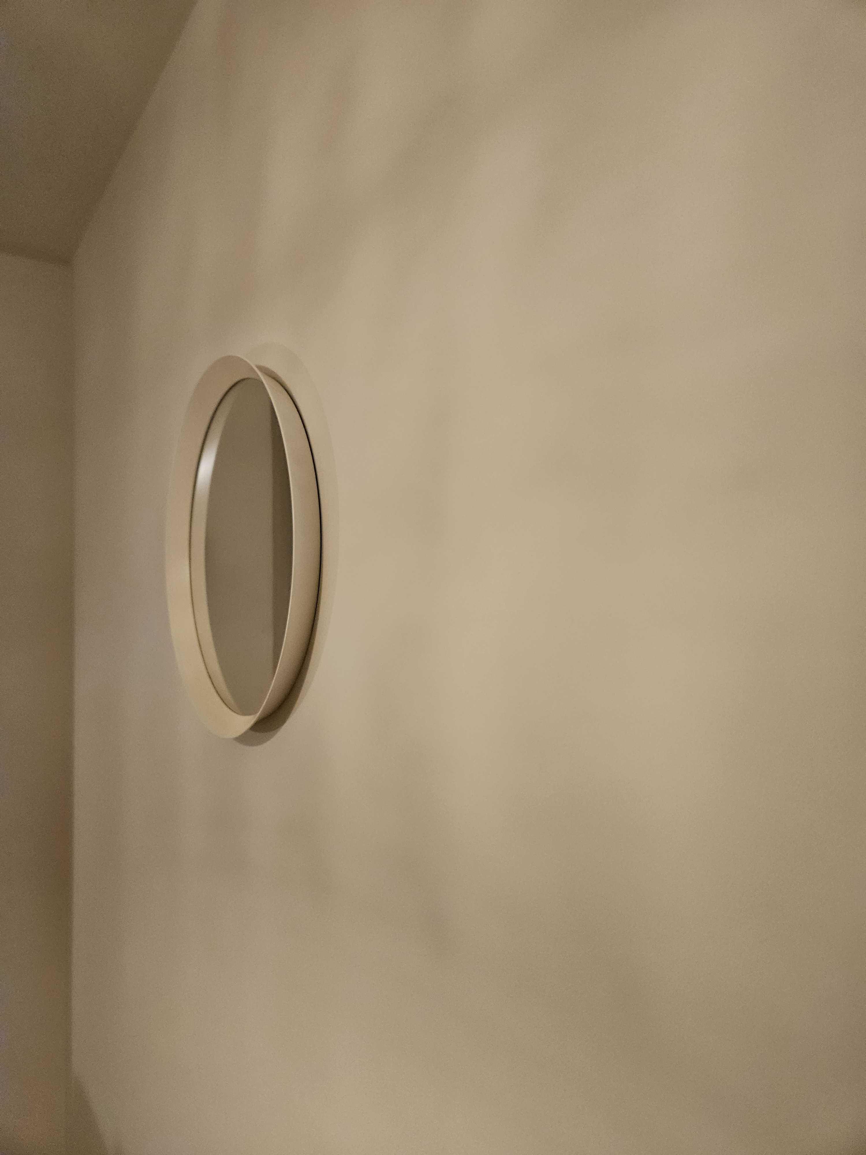Lustro okrągłe, białe 50 cm, IKEA, Langesund
