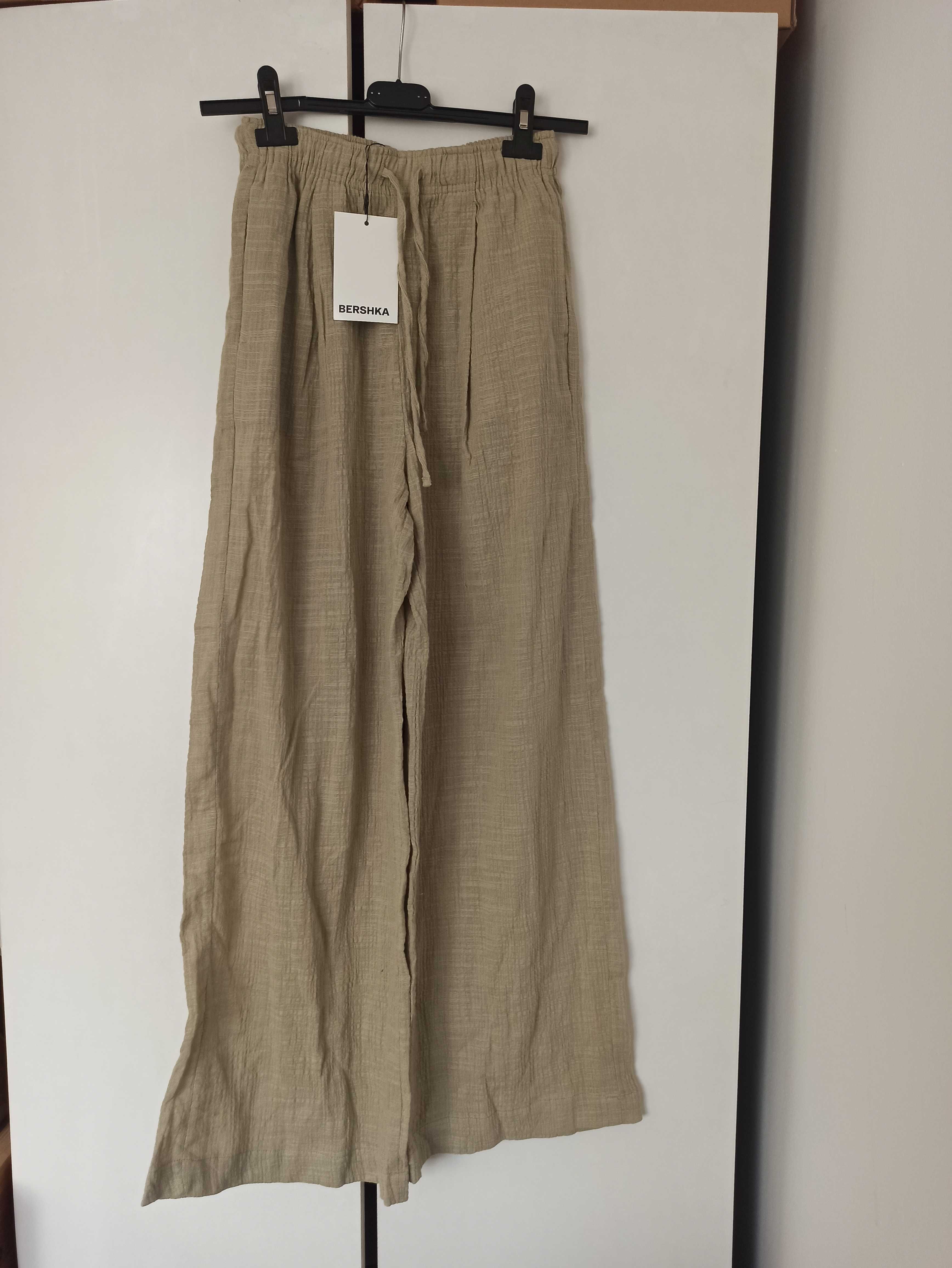Nowe z metką spodnie wide leg Bershka r. XS