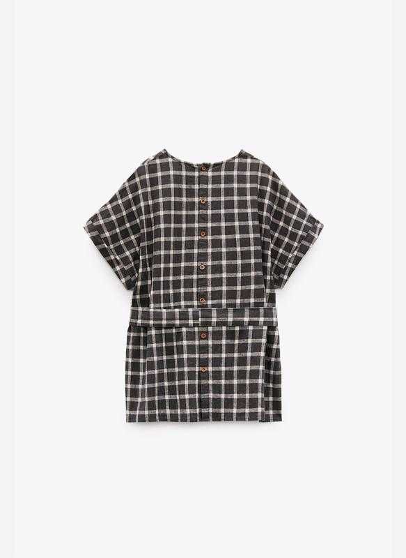 Стильна блуза кімоно ZARA у клітинку, розмір XL, льон