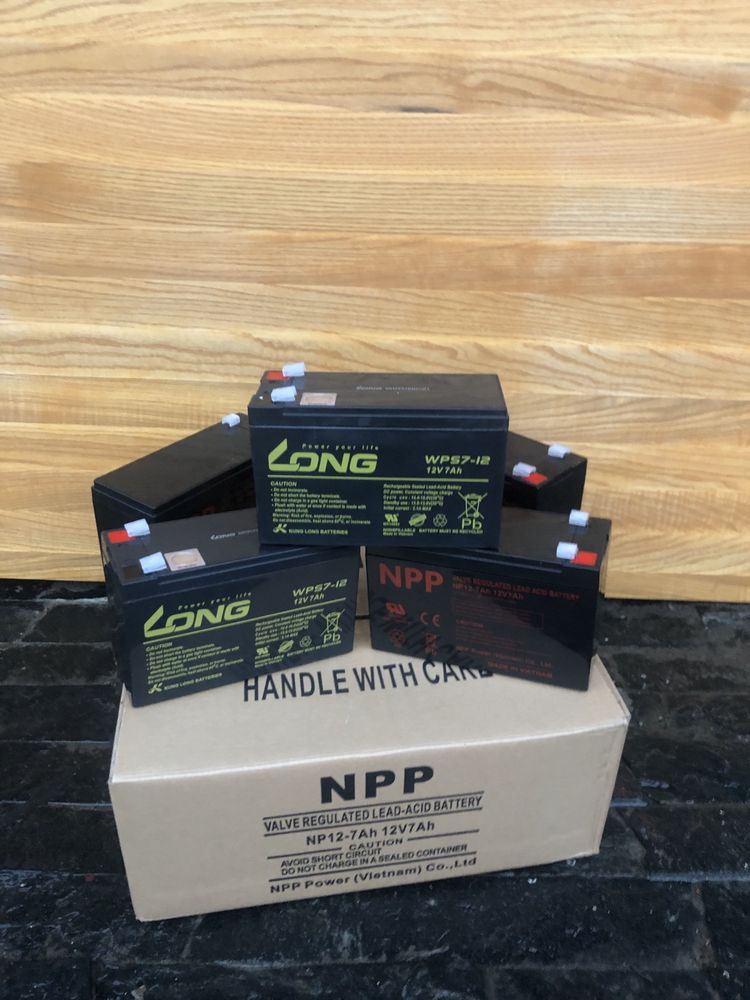 Акумулятори NPP, Long 12V 7, 17, 100 А/h для безперебійників