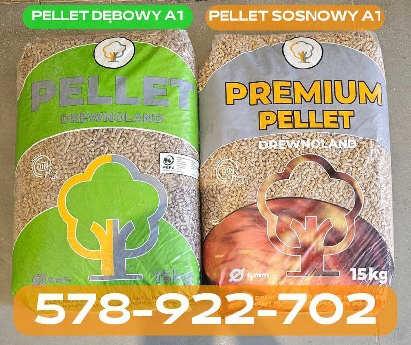 Pellet Premium iglasty 6mm certyfikat DIN Plus A1 Producent Drewnoland