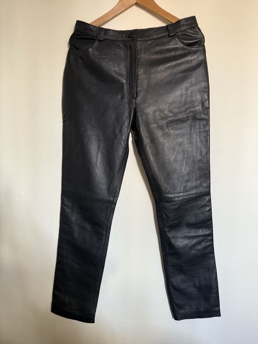 Calcas de pele genuina. Tamanho 38