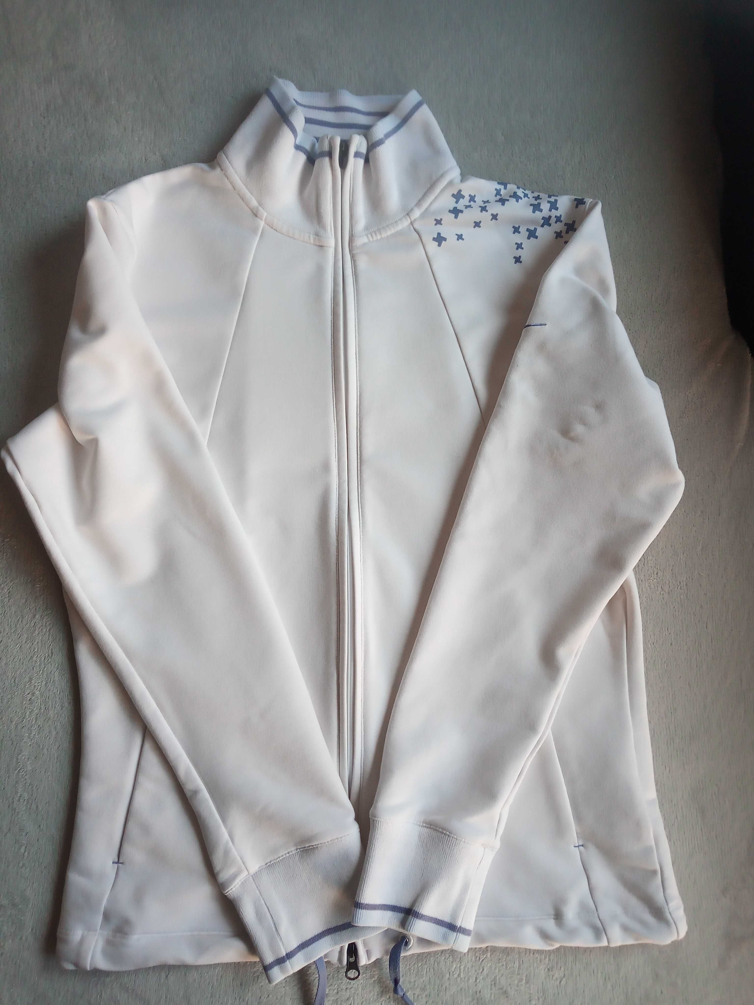 Rozpinana bluza NIKE, kremowa, kieszenie, r. 168 cm / M