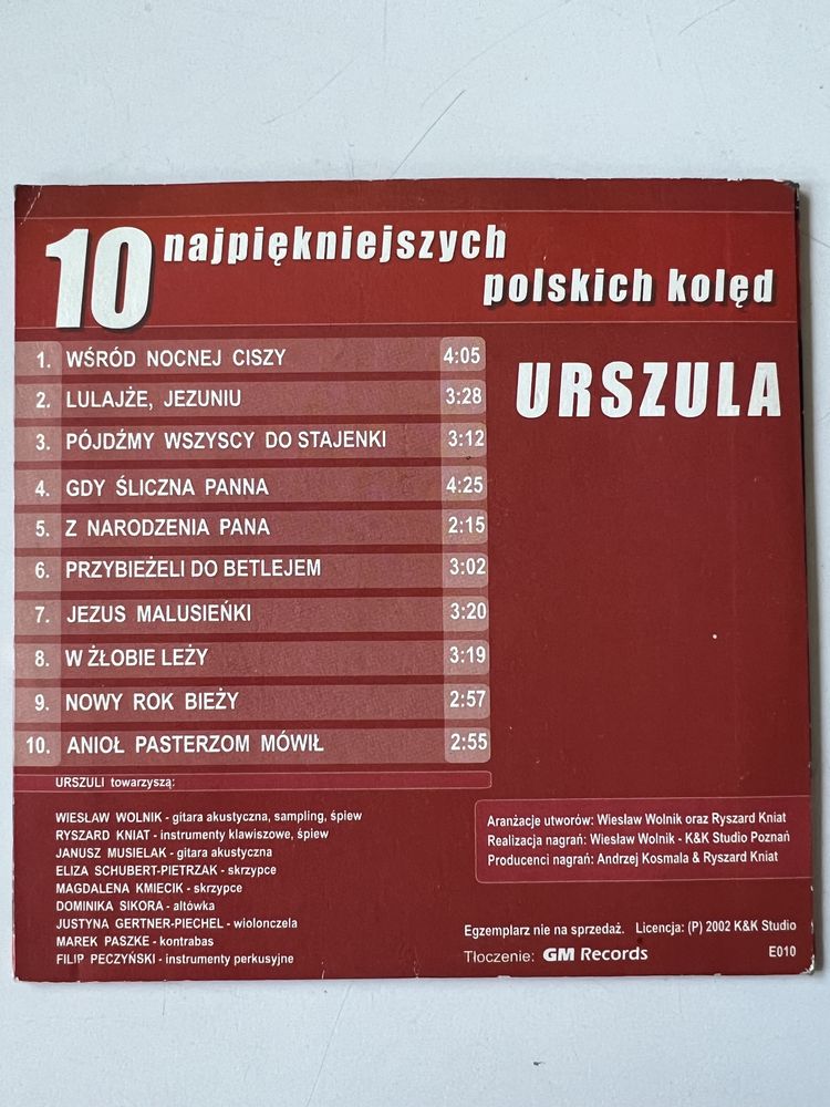 Urszula - 10 najpiękniejszych polskich kolęd płyta CD