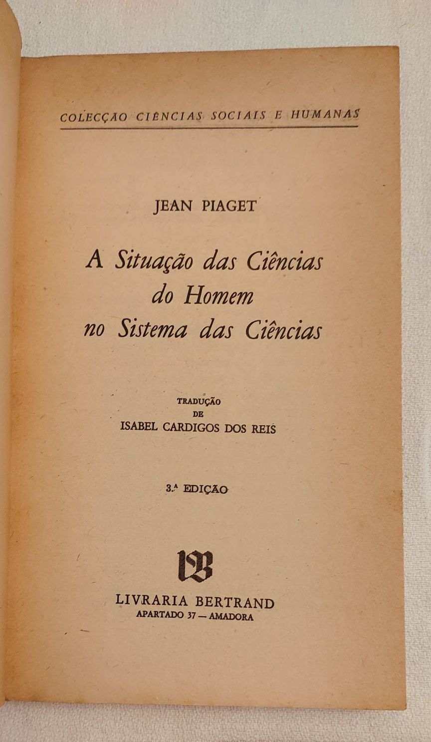 Colecção Ciências Sociais e Humanas - J. Piaget