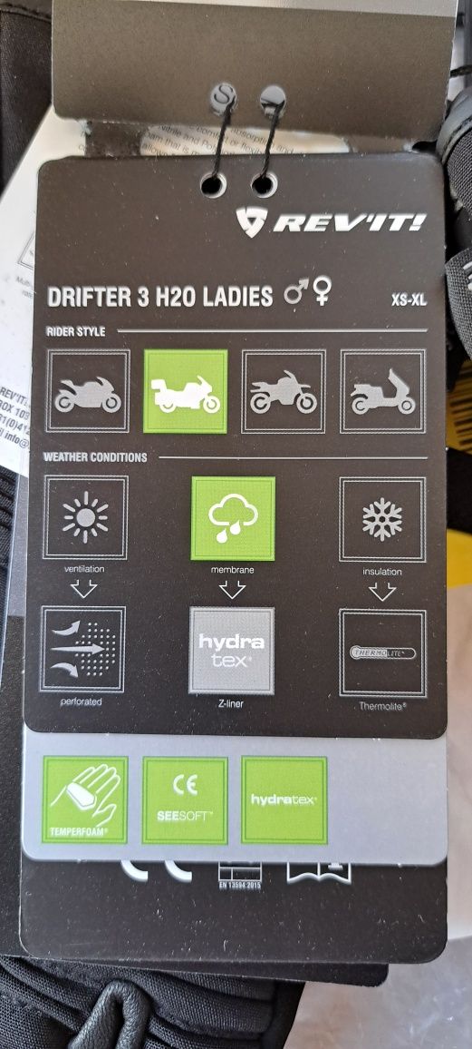 Luvas Revit Drifter 3 H2O Ladies - Novas