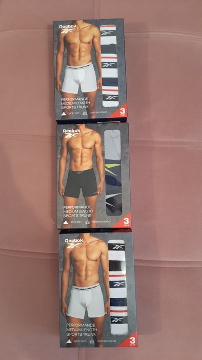 Bokserki męskie Reebok 3 komplety