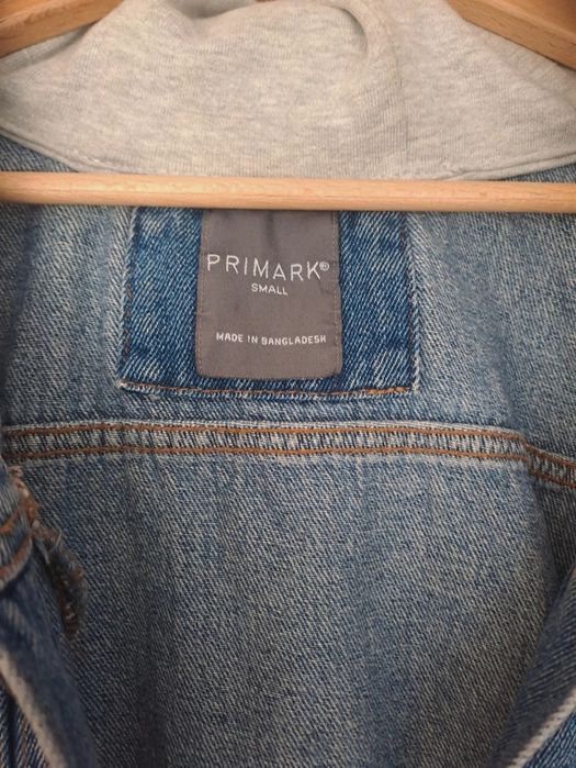 Męska kurtka bluza katana jeansowa denim dżinsowa r.S z kapturem