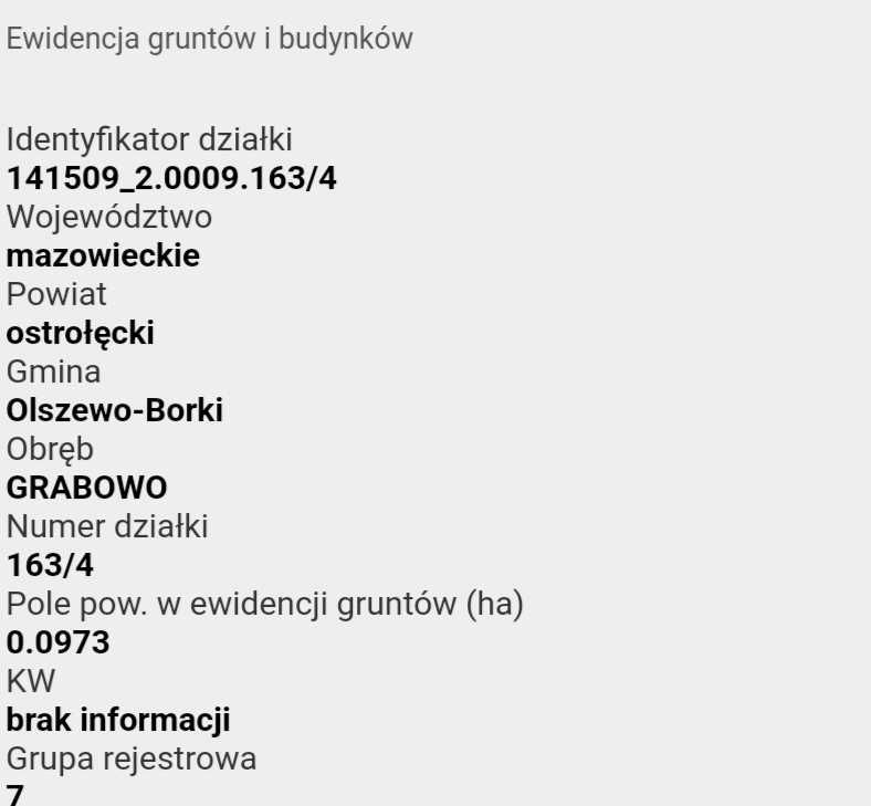 Działka budowlana Grabowo ul. 3 maja