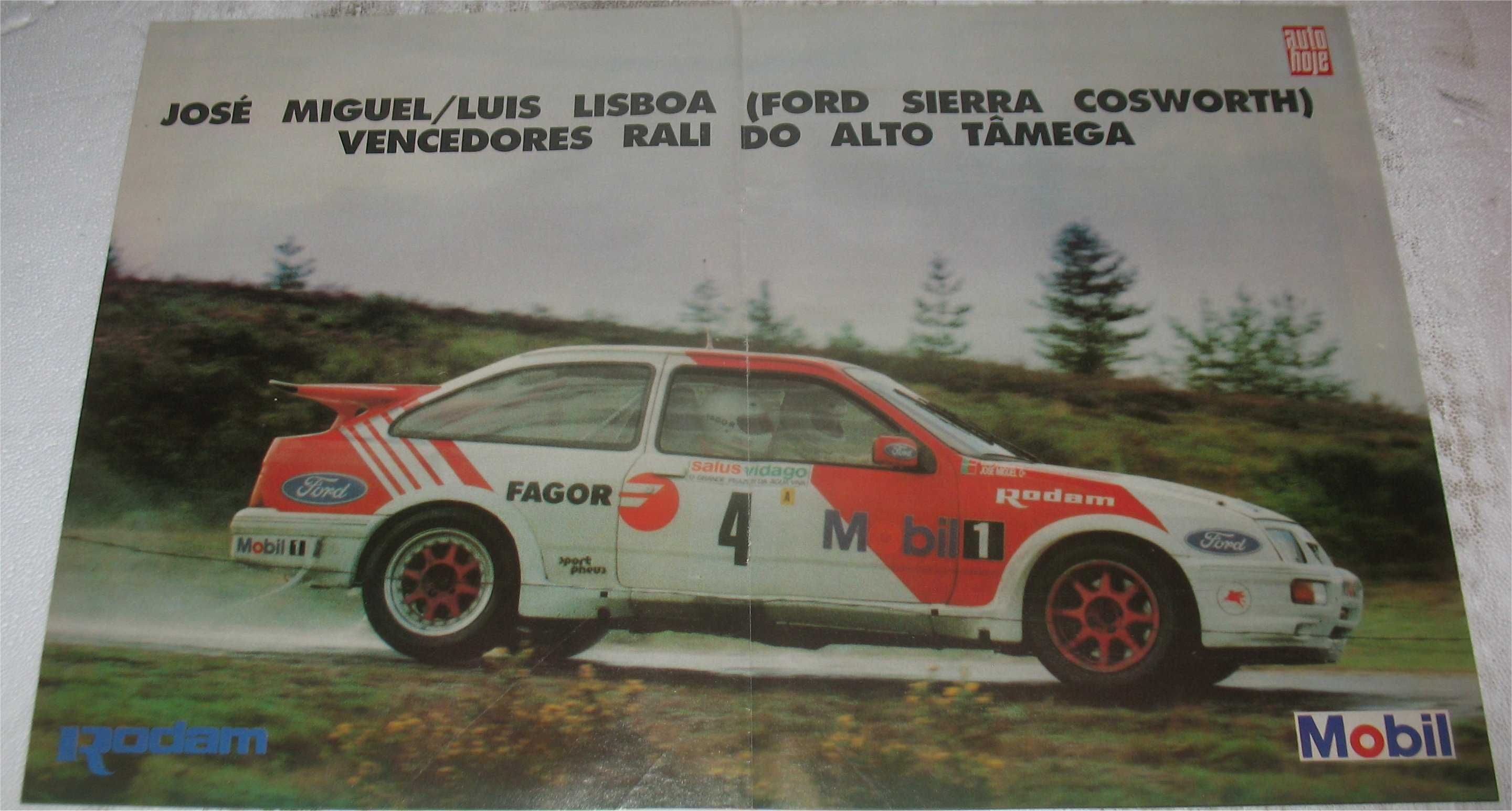 Poster - Ford Sierra Cosworth - Rally Alto do Tâmega 1991- José Miguel