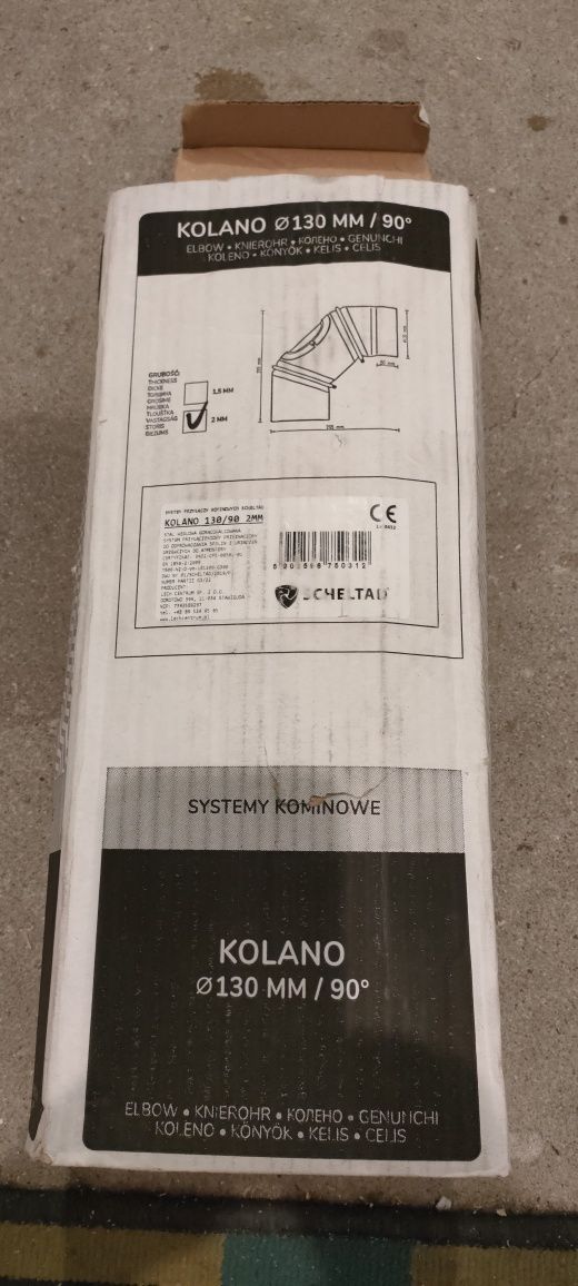 Kolanko kominowe 130/90
