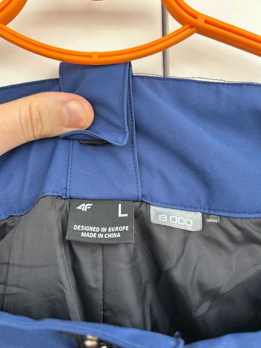 4F чоловічі лижні штани синього кольору, Розмір L, 8000 водостійкість