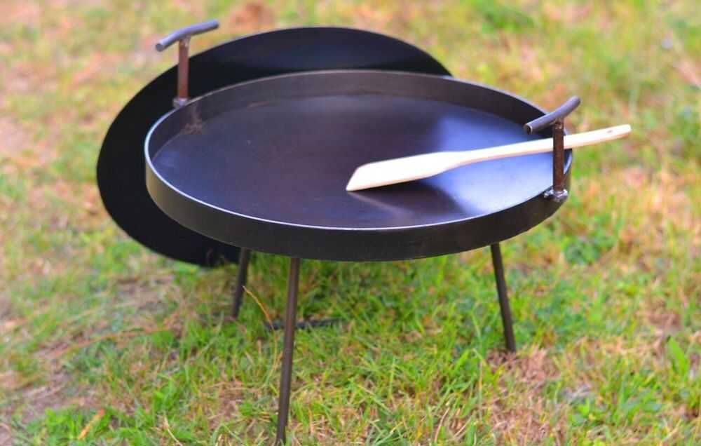Сковородка 50 см із диска на пікнік з кришкою та чохлом садж мангал