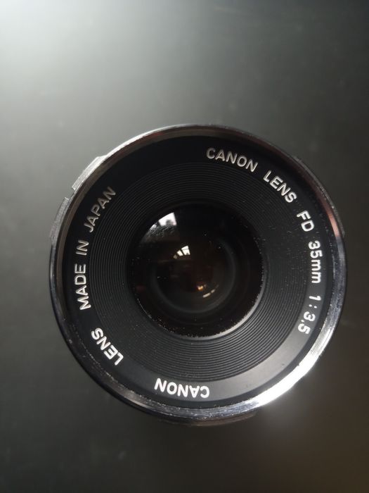 Canon FD 35mm f:3.5, Chrome nose