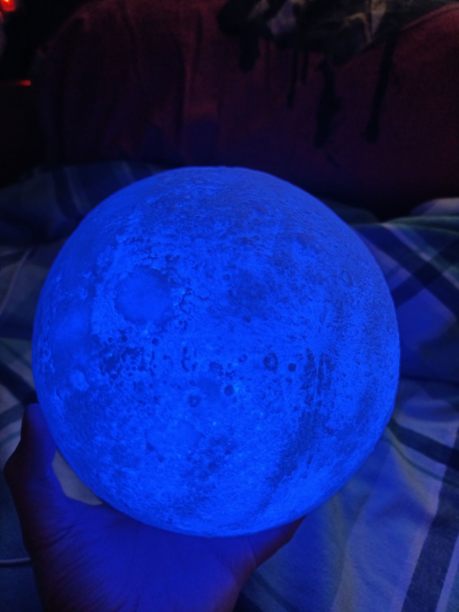 Kula księżyc lampka nocna kosmos kolorowa