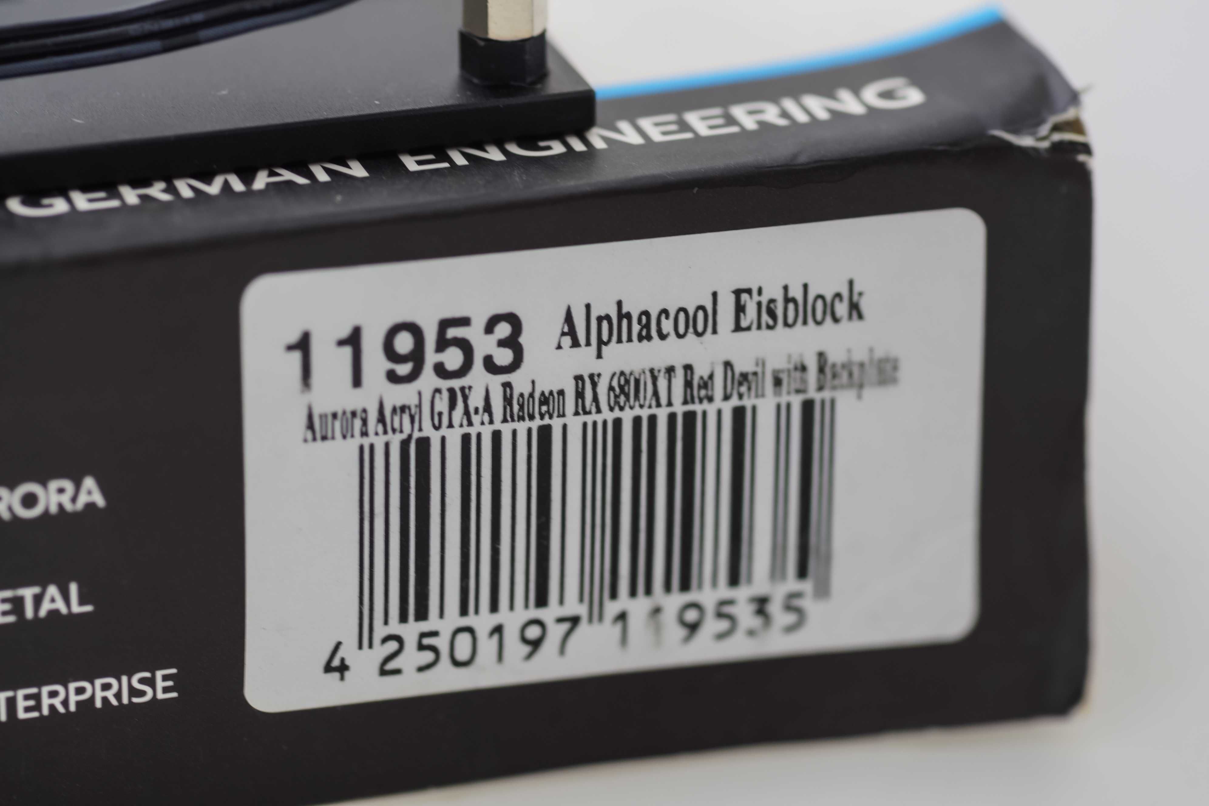 Alphacool Eisblock GPX 11953 - Radeon RX6800XT Red Devil inc Backplate