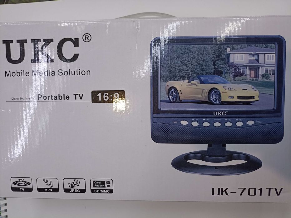Портативний/ автомобільний телевізор UKC UK-701