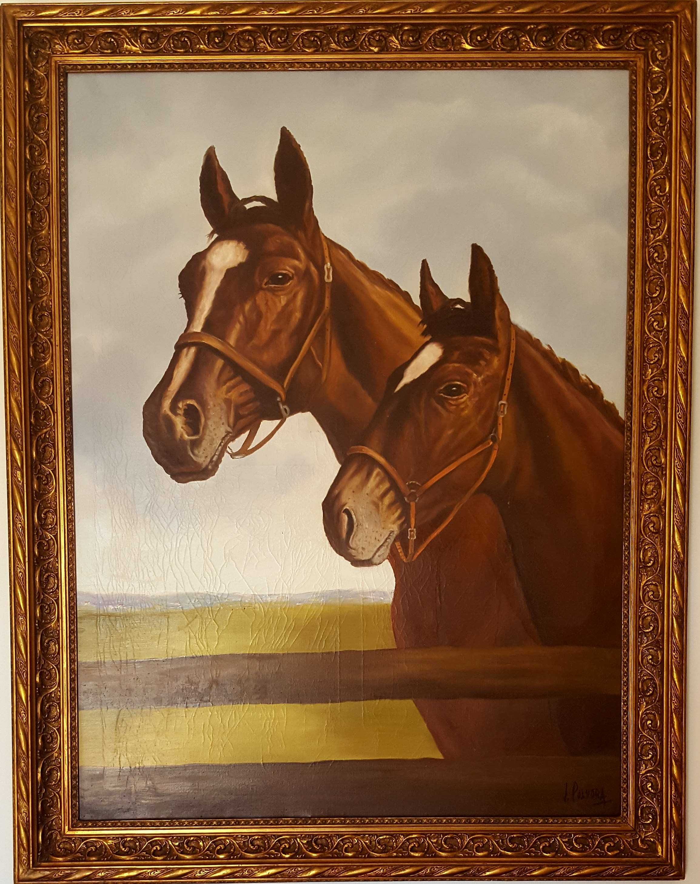 Obra de arte com cavalos