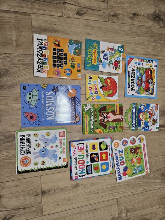 Kolorowanki, książeczki edukacyjne, motoryka mala