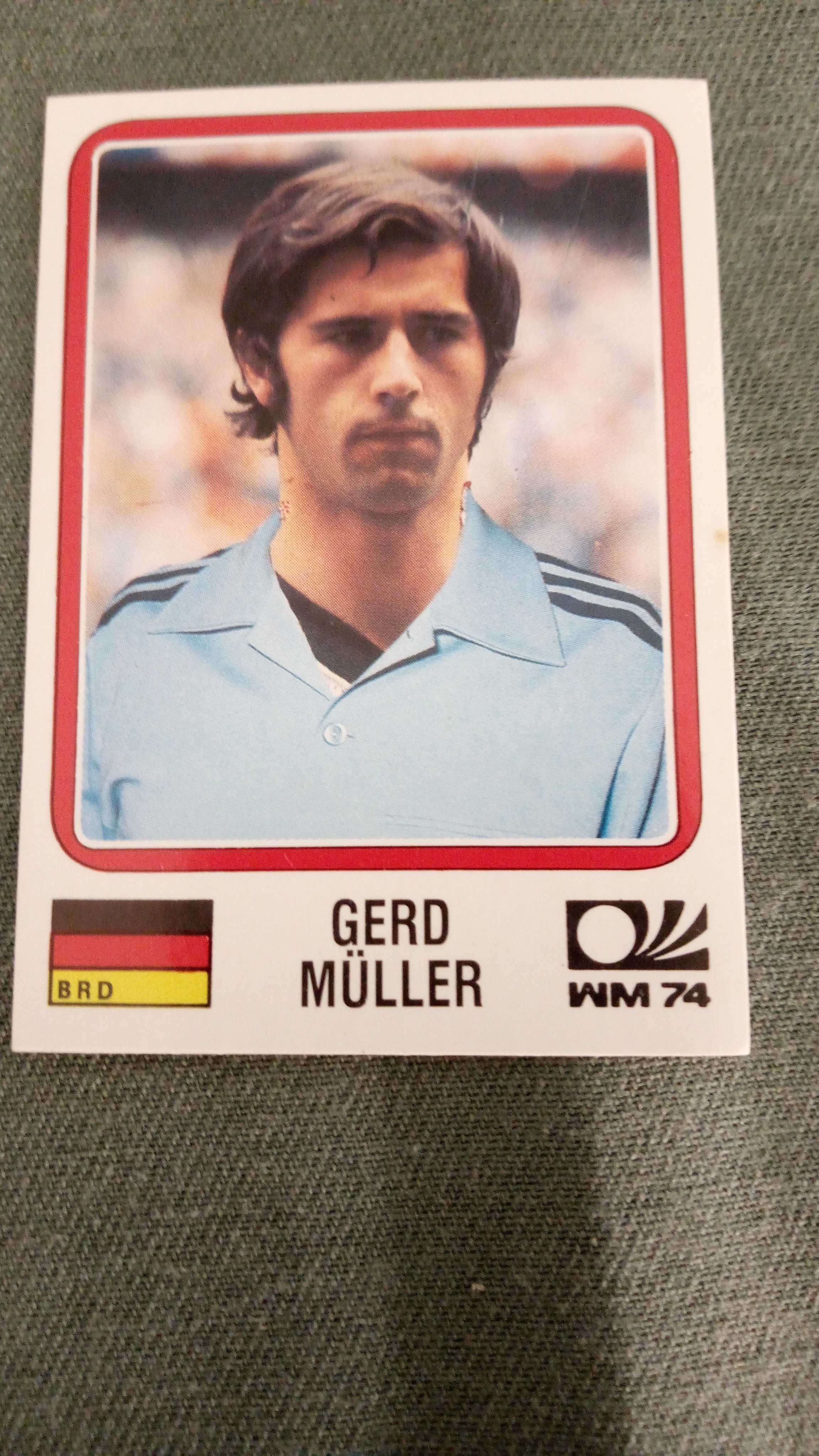 Cromo Panini World Cup Story de Gerd Müller Mundial 74 na Alemanha