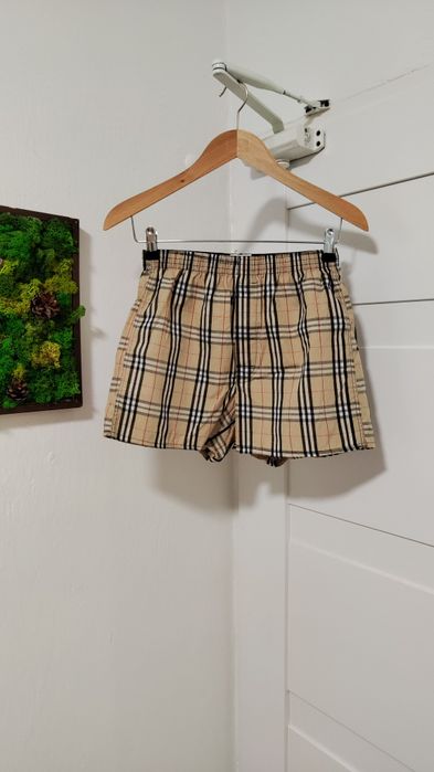 męskie bokserki w kratę bawełna