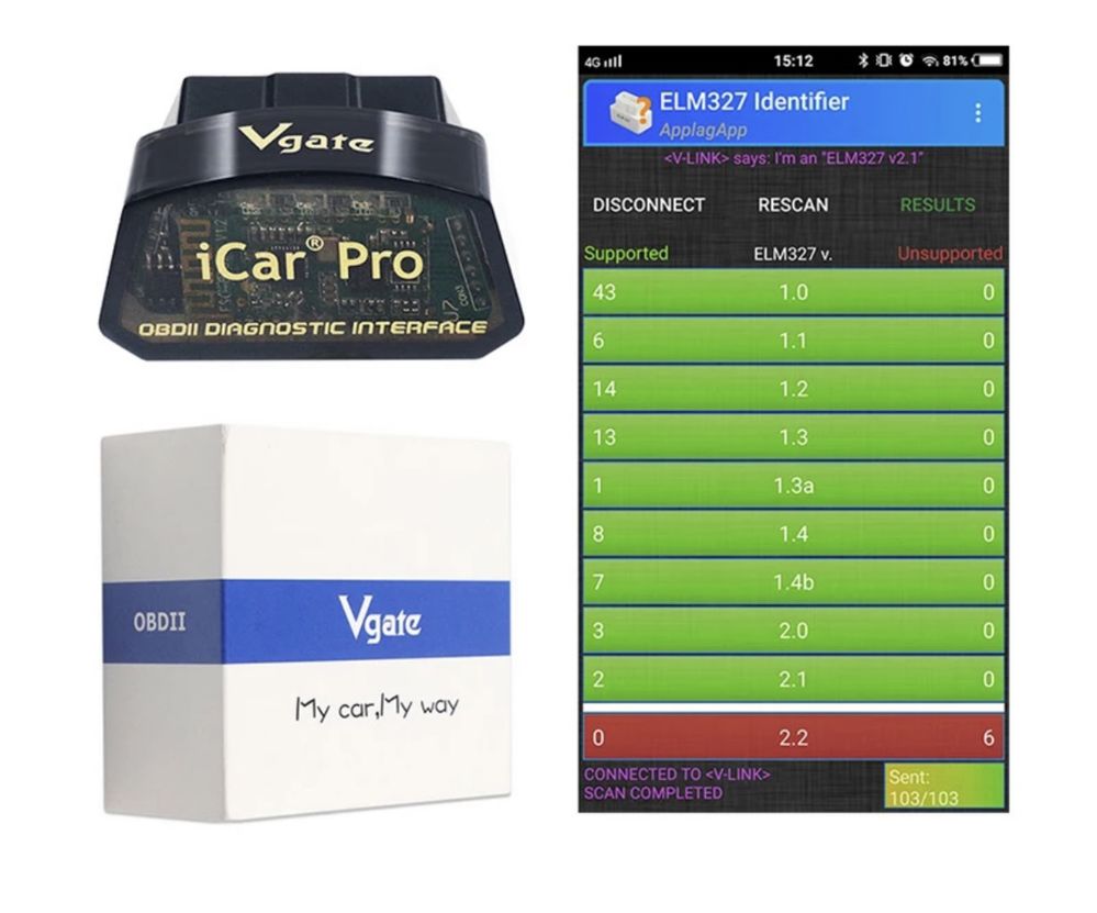 Продам автомобільну діагностику VGate icar pro bt 3.0