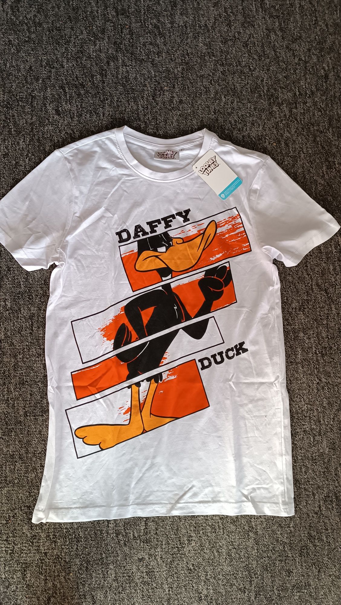 T-shirt , biała Daffy kaczor