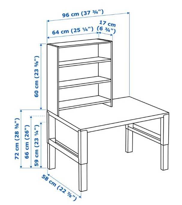 Biurko Pahl 96x58, z nadstawką, Ikea
