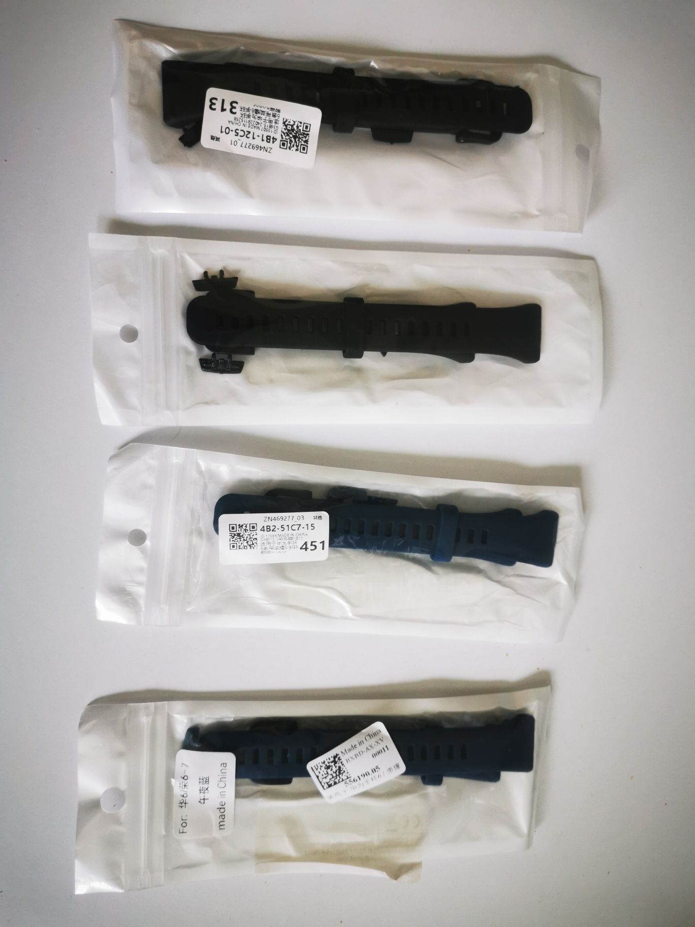Pasek do zegarka Huawei Band 6 czarny i granatowy