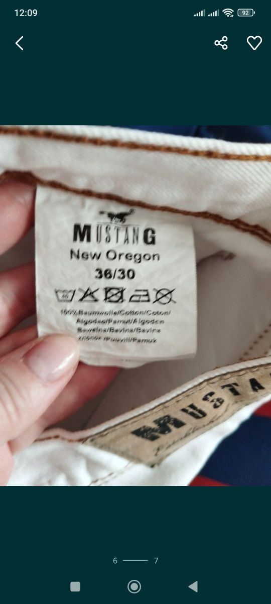 Mustang jeans Oregon spodnie dżinsowe męskie XL W36 L30