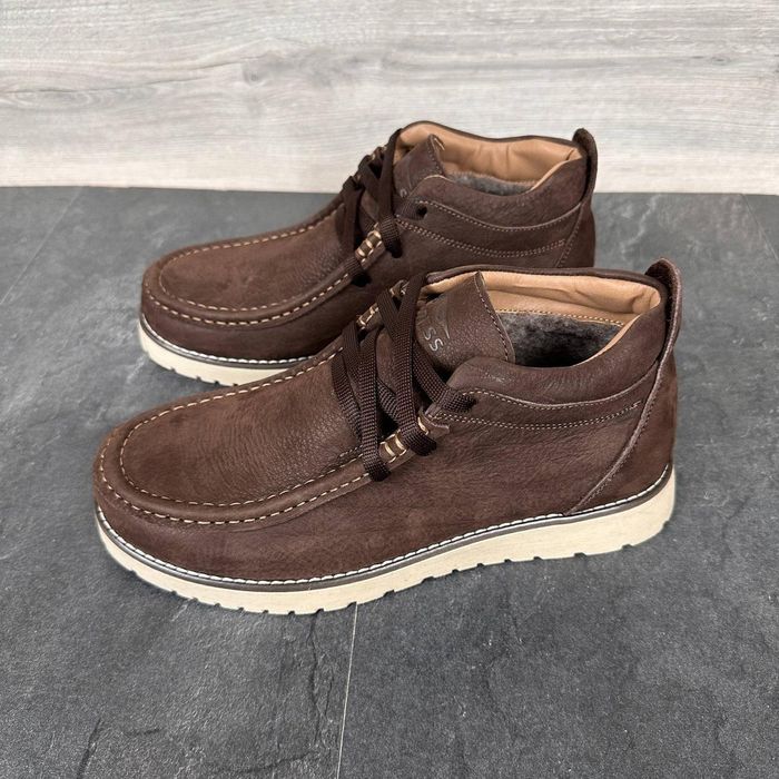 Мужские утепленные зимние ботинки Нубук 40-45