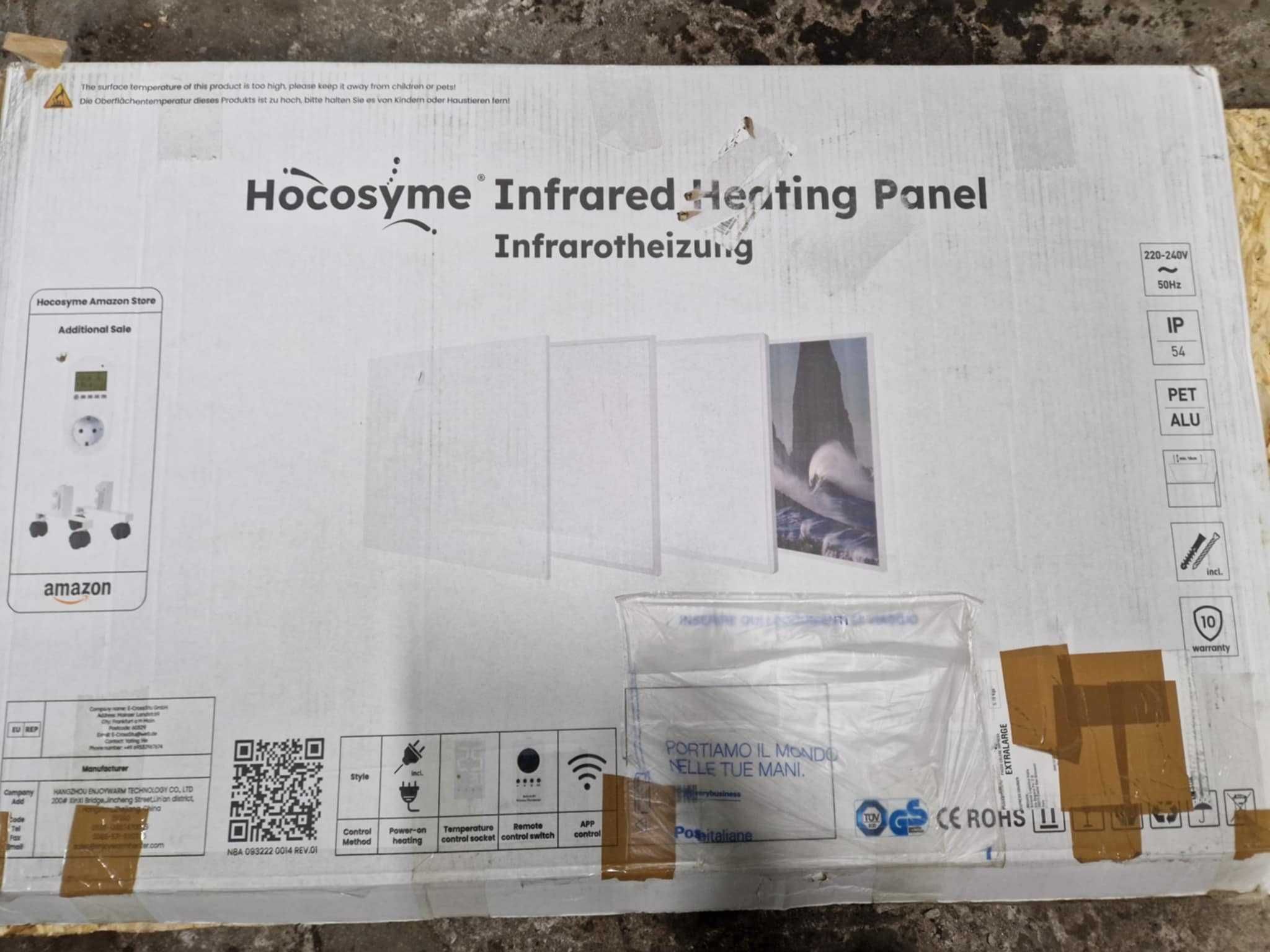 Panel grzewczy Hocosyme na podczerwień, biały
