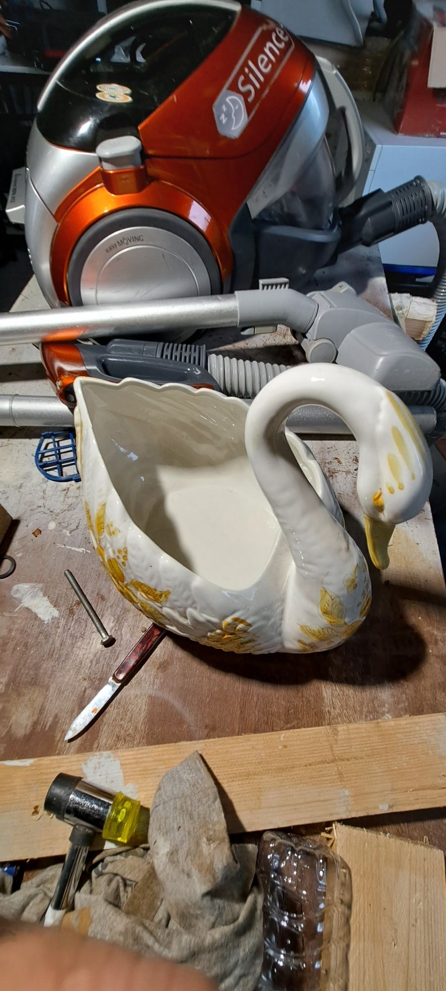 Ceramica em formato de cisne vintage Casa Pupo