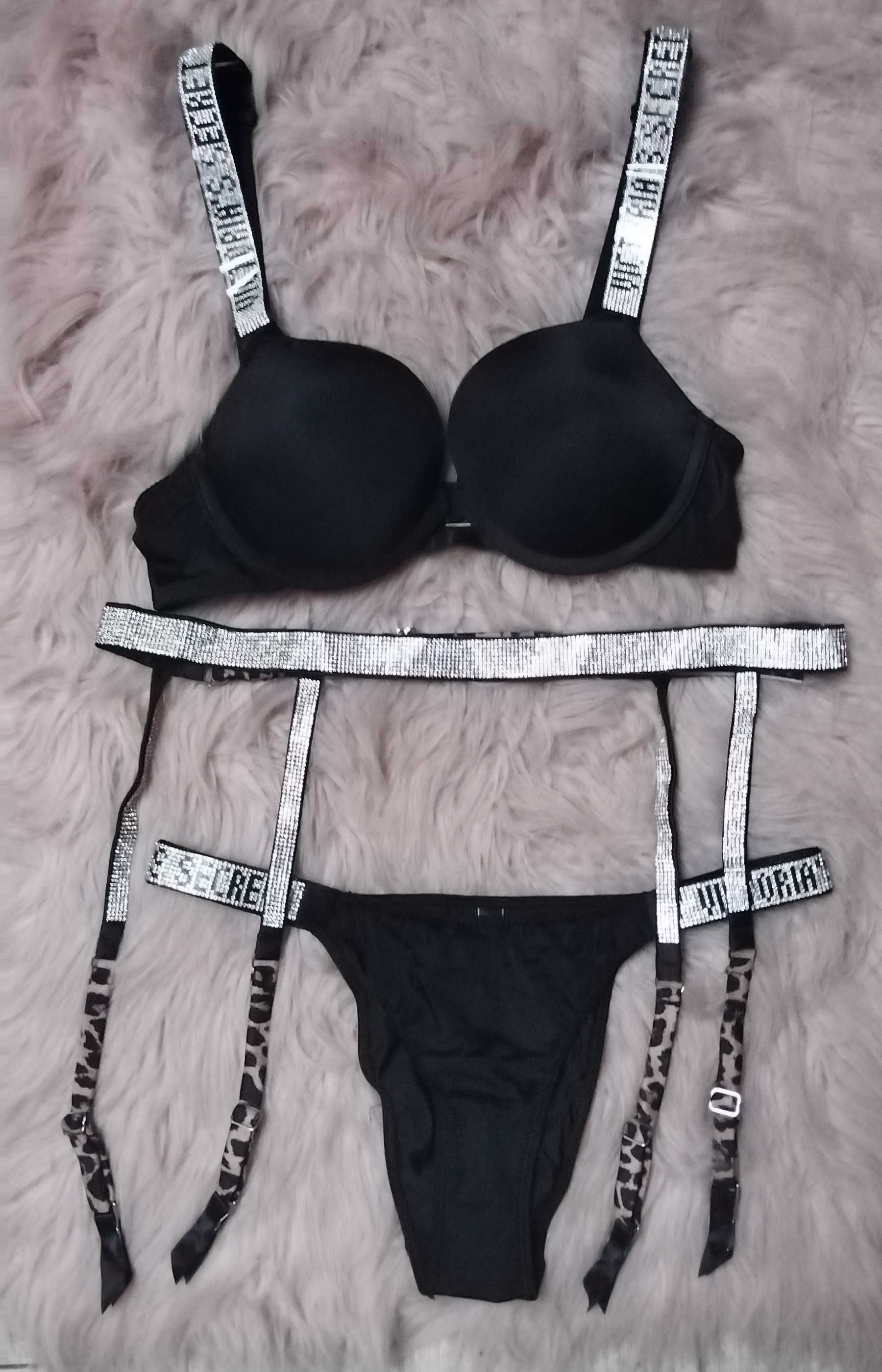 Victoria secret komplet bielizny dla kobiet sexi prezent koronka