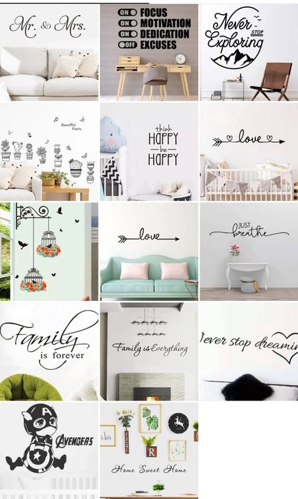 Adesivos parede decoração interiores