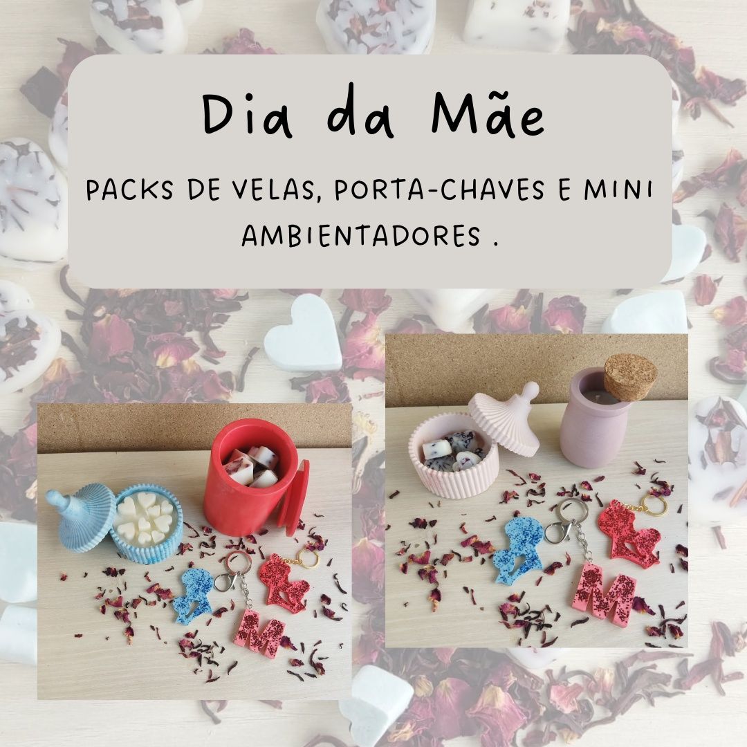 * Dia da Mãe * Velas/Copos Porta Jóias/Mini Ambientadores