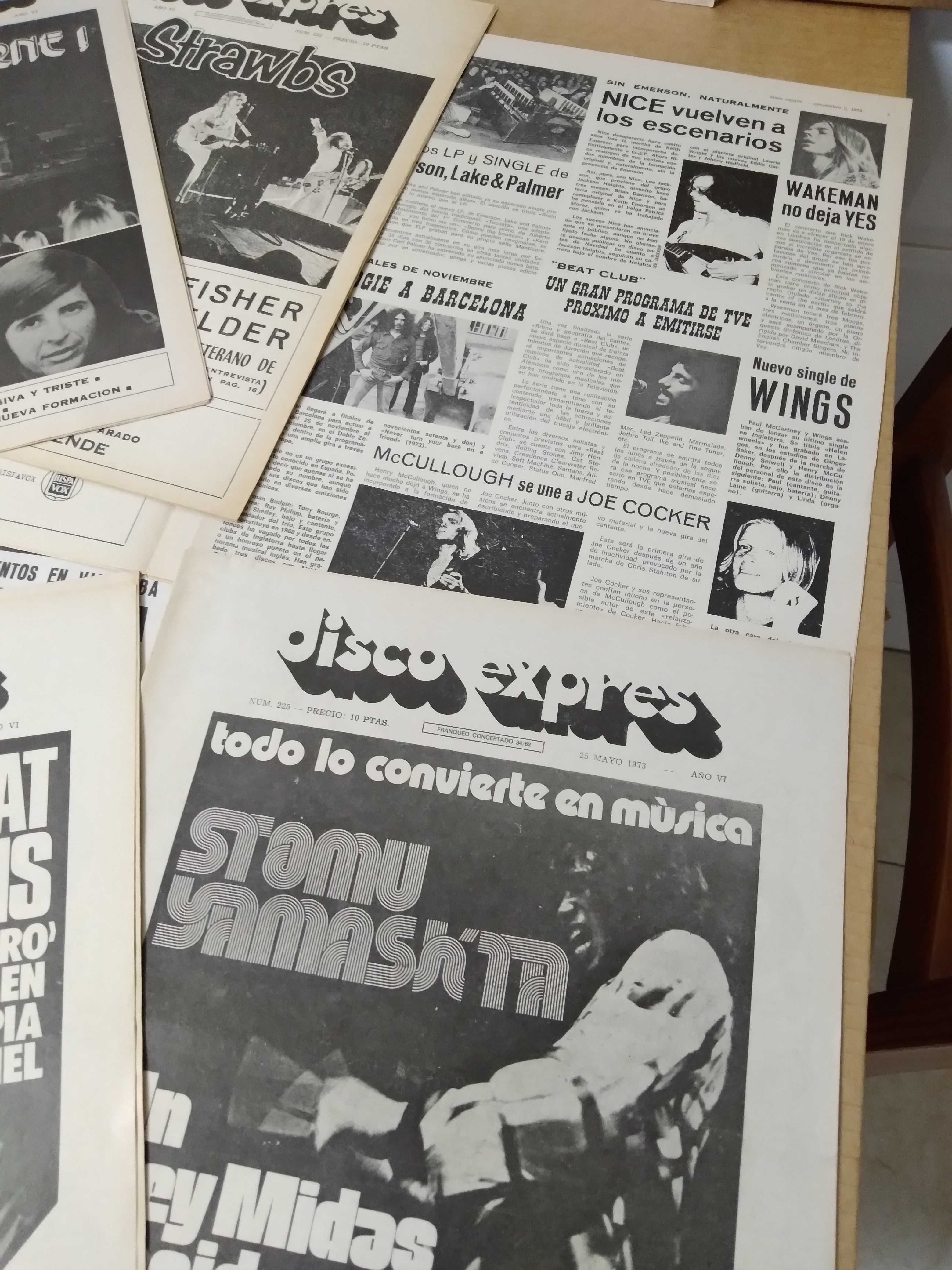 Jornal rock DISCO EXPRES- 10 números, anos 70