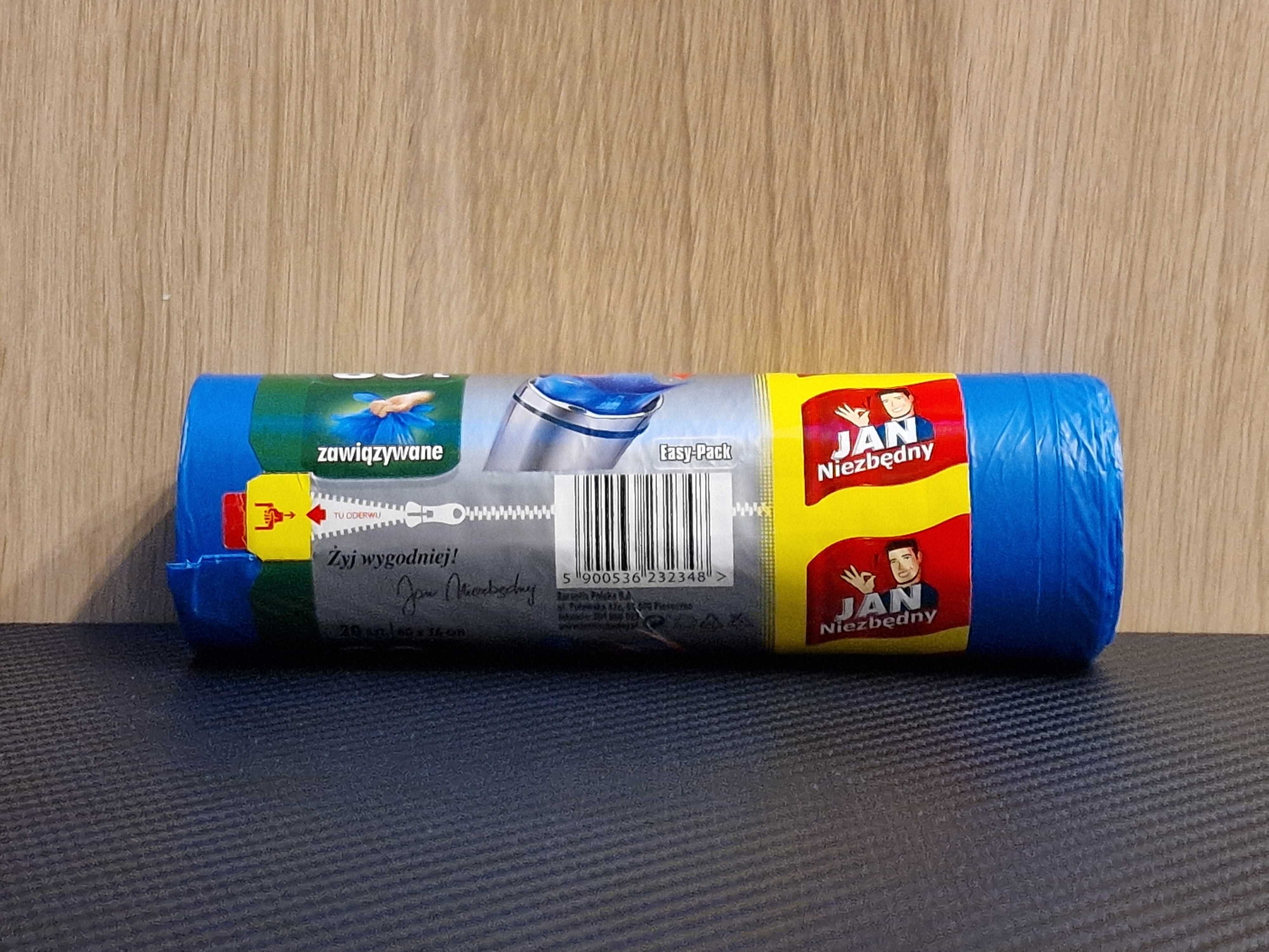 Worki na śmieci Jan Niezbędny Hd Easy-Pack Niebieskie 60 L 20 sztuk