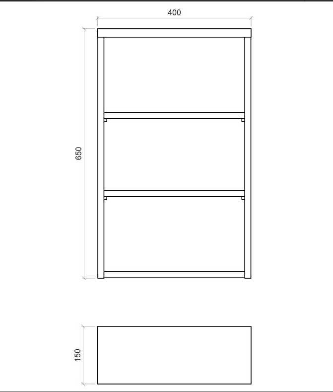 Szafka łazienkowa wisząca otwarta 40 cm CLASSIC OAK