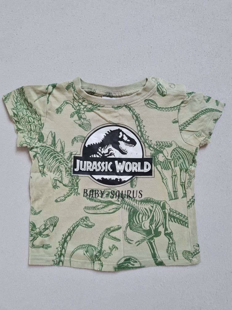 Jurassic world, T-shirt niemowlęcy, koszulka, krótki rękaw, dinozaur