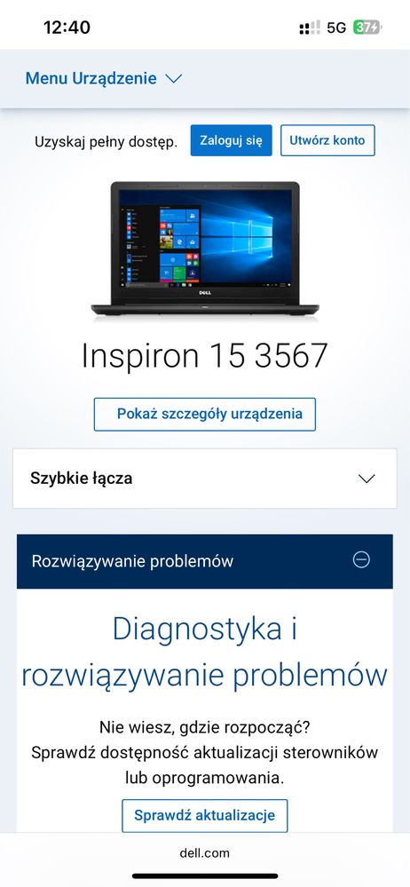 Laptop dell Inspiron 15 3567 części
