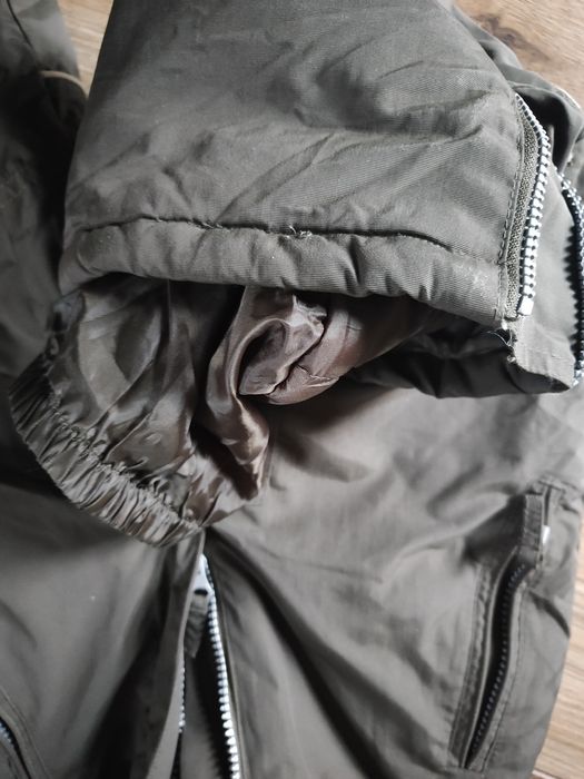 Spodnie zimowe narciarskie 116 ocieplane zima kids khaki