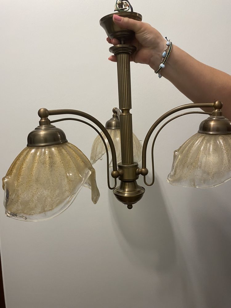 Komplet złotych lamp