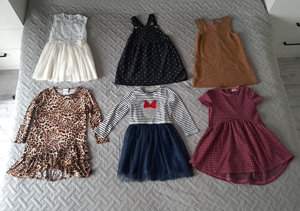 Paka ubrań! Zestaw ubranek dla dziewczynki r.98/104 55 szt. S Bdb.