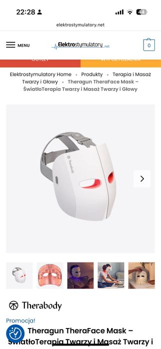 Maska LED Therabody TheraFace Mask