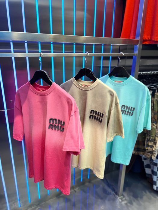 VALENTINO футболка бирюзовая мужская оверсайз унисекс