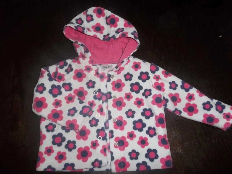 Polarkowa bluza, kurteczka z kapturem 3/6m F&F